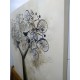 Quadro decorativo pintado a mão tema arvores e passarinhos e bikes (bicicletas) estilo moderno 4a, 80x80