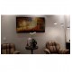 Quadro decorativo pintado a mão paisagem medida 80x150 