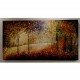 Quadro decorativo pintado a mão paisagem medida 80x150 