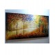 Quadro decorativo pintado a mão paisagem medida 80x150 