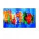 Quadro decorativo pintado a mão peixes 2b medida 60x100 