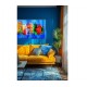 Quadro decorativo pintado a mão peixes 2b medida 60x100 