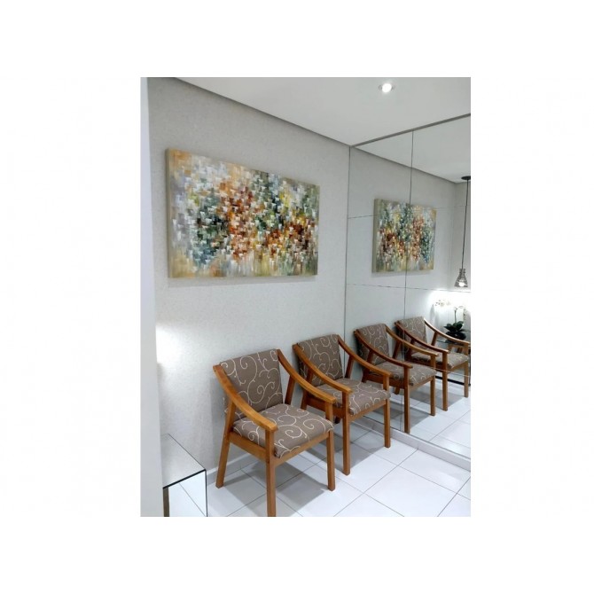 Quadro abstrato multicolorido pintado a mão ( cores 2a) 70x120 