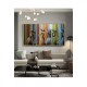 Quadro pintado a mão tema floristas, camponesas  70x150 código 1252