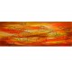 Quadro decorativo pintado a mão peixes 2b medida 50x140