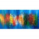 Quadro decorativo pintado a mão peixes 2b medida 50x100 