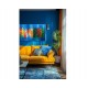 Quadro decorativo pintado a mão peixes 2b medida 50x100 