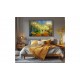 Quadro decorativo pintado a mão paisagem noturna 70x100