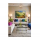 Quadro decorativo pintado a mão paisagem noturna 70x100