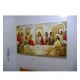 Quadro pintado a mão Santa ceia espatulada, para decoração medida 70x120 