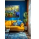 Quadro decorativo pintado a mão paisagem noturna casal 70x90