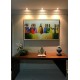 Quadro Santa ceia pintada a mão mesa degrade medida 80x150 