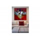 Quadro casario estilo moderno abstrato colorido modelo 2a 80x80