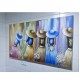 Quadro pintado a mão tema floristas, camponesas  70x120 
