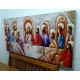 Quadro pintado a mão Santa ceia espatulada,para decoração medida 60x120 códio 971