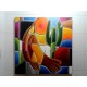 Quadro decorativo pintado a mão releitura de Tarsila do Amaral por Katia Almeida , O Abaporu  100x100 