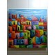 Quadro casario estilo moderno abstrato colorido 1a  90x90