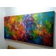 Quadro abstrato pinceladas multicores estilo b medida 80x160 código 1158