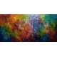 Quadro abstrato pinceladas multicores estilo b medida 80x160 código 1158