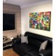 Quadro decorativo pintado a mão peixes 1A medida 80x140 cod 1181
