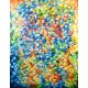 Quadro abstrato multicolorido pintado a mão, vertical , original,110x140 código 1184