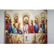 Quadro pintado a mão Santa ceia espatulada, para decoração medida 80x100 
