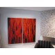 Quadro abstrato  espatulado pintado a mão 80x150 código 550