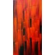Quadro abstrato  espatulado pintado a mão 80x150 código 550