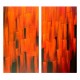 Quadro abstrato  espatulado pintado a mão 80x150 código 550