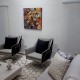 Quadro decorativo pintado a mão peixes 1A medida 80x80 cod 1267