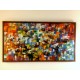 Quadro decorativo pintado a mão peixes 1A medida 80x150 cod 1266