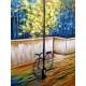 Quadro decorativo pintado a mão arvore e bicicleta medida 150x90