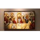 Quadro pintado a mão Santa ceia espatulada,para decoração medida 70x120 