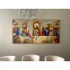 Quadro pintado a mão Santa ceia espatulada , para decoração medida 100x200 arte sacra