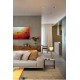Quadro decorativo pintado a mão tema arvores e passarinhos estilo moderno 2a 60x120