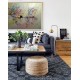 Quadro decorativo pintado a mão tema arvores e passarinhos estilo moderno 2a  funco clarinho 70x90  código 1288