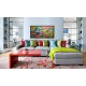 Quadro decorativo pintado a mão peixes 1A medida 80x120 cod 914