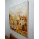 Quadro casario estilo moderno abstrato cores indiano, pele e cinza 1a  80x80 código 1307