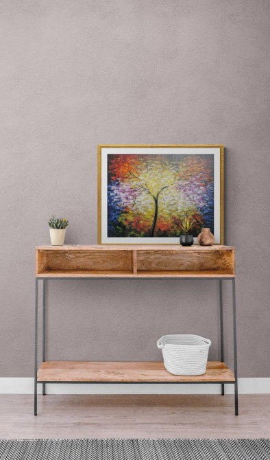 Quadro pintado a mão arvore estilo moderno medida 40x50 1A1D022.A